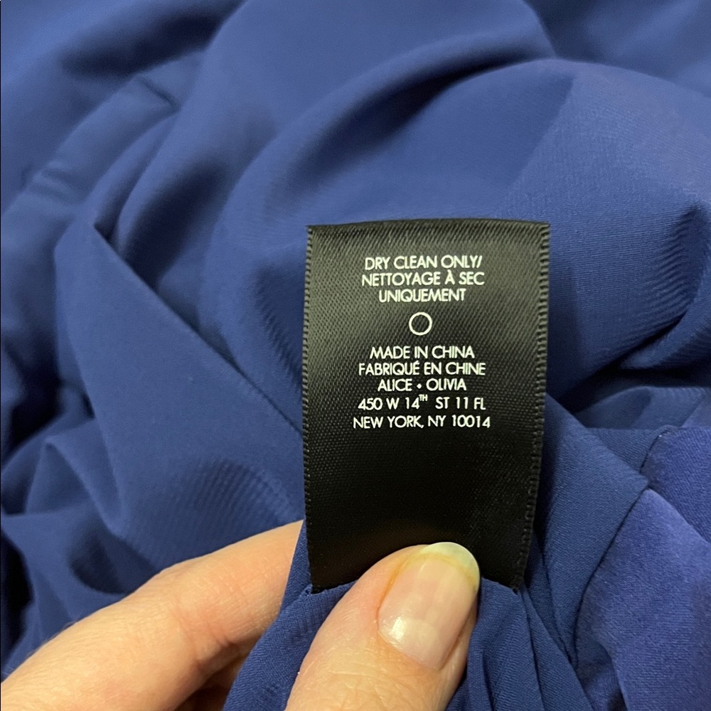 Alice + Olivia Royal Blue Ruched Mini Dress - Picture 4 of 5